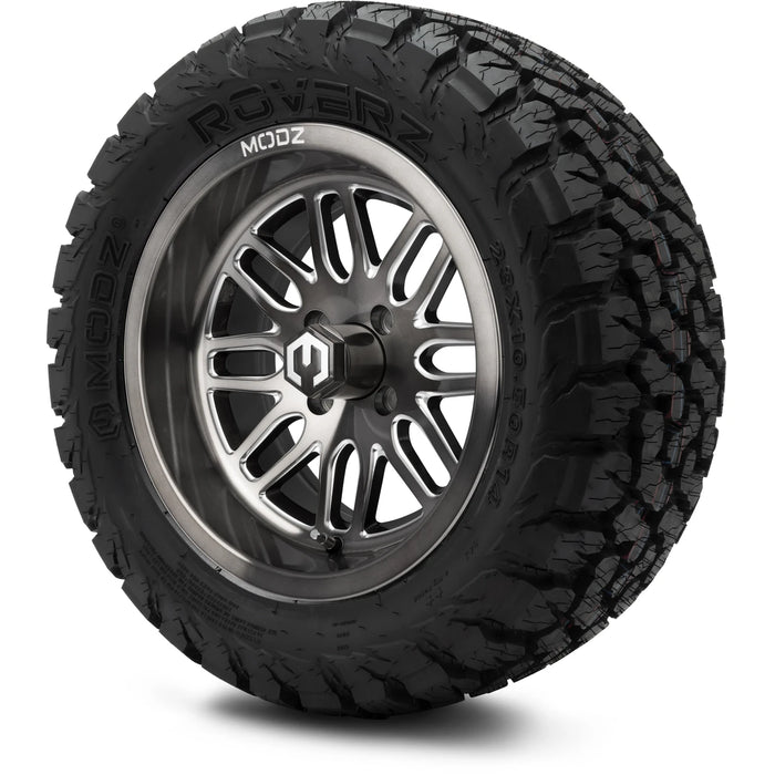 MODZ 14" Mayhem Brushed Gunmetal with Ball Mill Wheels & Off-Road Tires Combo