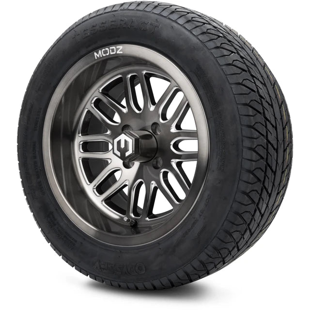 MODZ 14" Mayhem Brushed Gunmetal with Ball Mill Wheels & Street Tires Combo