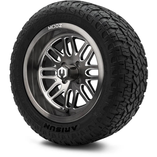 MODZ 14" Mayhem Brushed Gunmetal with Ball Mill Wheels & Off-Road Tires Combo