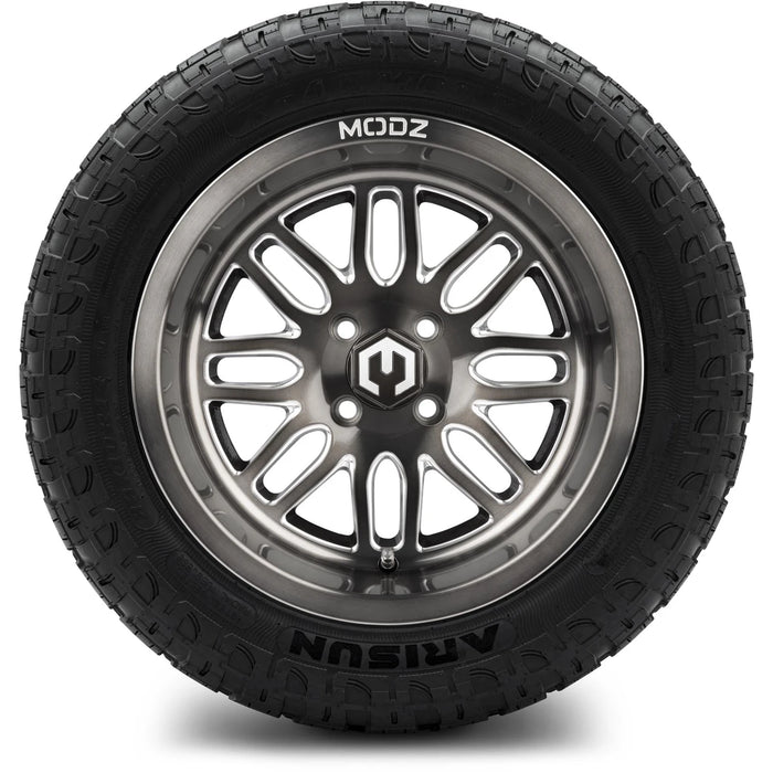 MODZ 14" Mayhem Brushed Gunmetal with Ball Mill Wheels & Off-Road Tires Combo