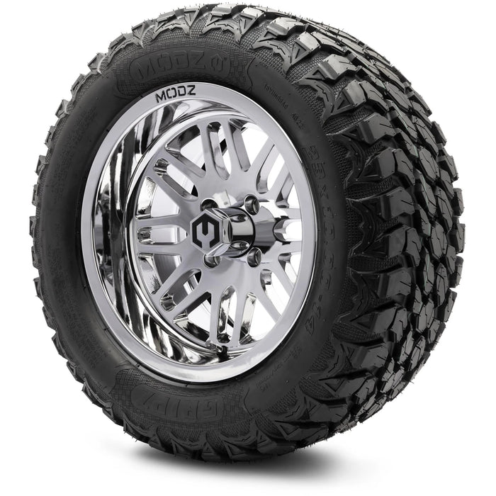 MODZ 14" Mayhem Chrome Wheels & Off-Road Tires Combo