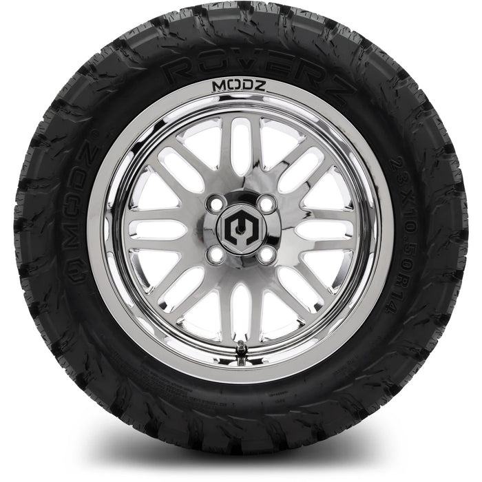 MODZ 14" Mayhem Chrome Wheels & Off-Road Tires Combo
