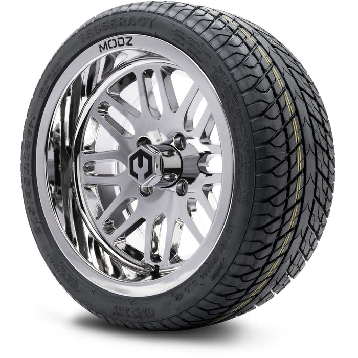 MODZ® 14" Mayhem Chrome Wheels & Street Tires Combo