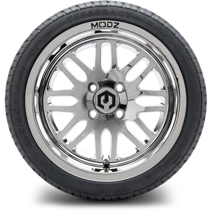 MODZ® 14" Mayhem Chrome Wheels & Street Tires Combo