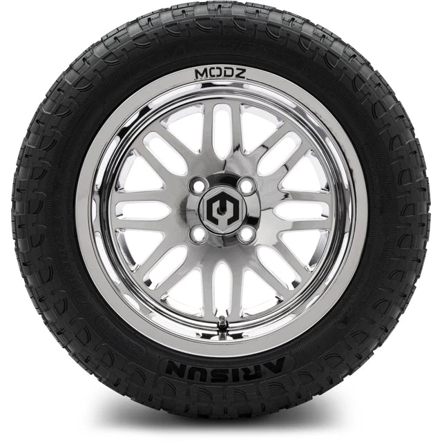 MODZ 14" Mayhem Chrome Wheels & Off-Road Tires Combo