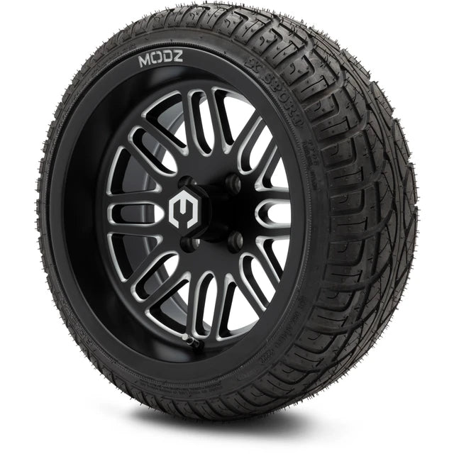 MODZ 14" Mayhem Matte Black with Ball Mill Wheels & Street Tires Combo