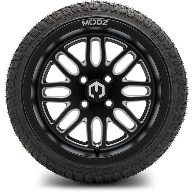 MODZ 14" Mayhem Matte Black with Ball Mill Wheels & Street Tires Combo