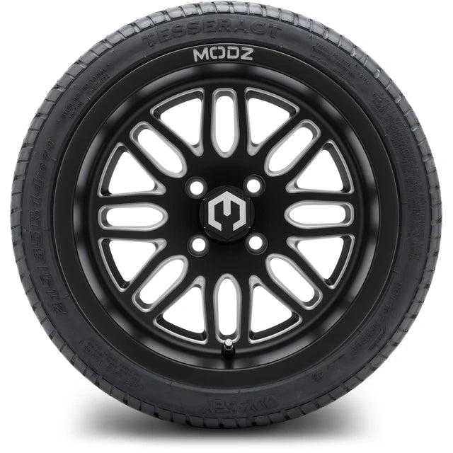 MODZ 14" Mayhem Matte Black with Ball Mill Wheels & Street Tires Combo