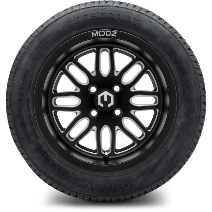 MODZ 14" Mayhem Matte Black with Ball Mill Wheels & Street Tires Combo