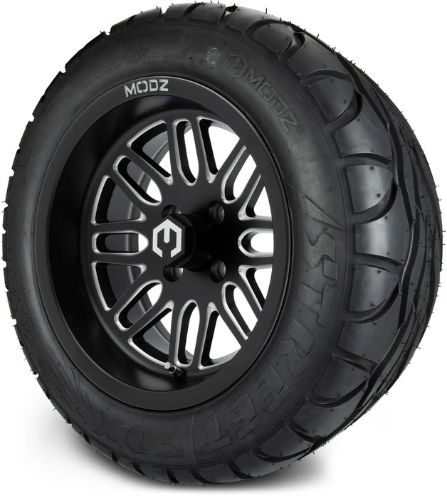 MODZ 14" Mayhem Matte Black with Ball Mill Wheels & Street Tires Combo