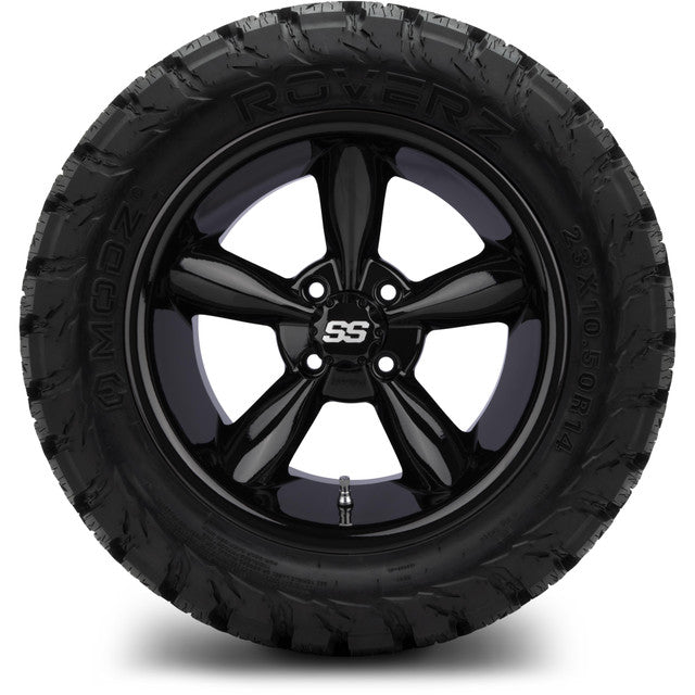 MODZ 14' Godfather Glossy Black - Tire and Wheel Combo