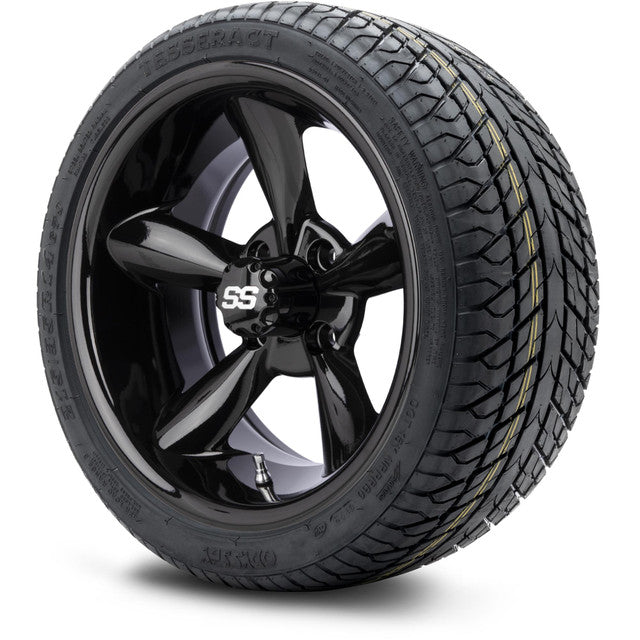 MODZ 14' Godfather Glossy Black - Tire and Wheel Combo