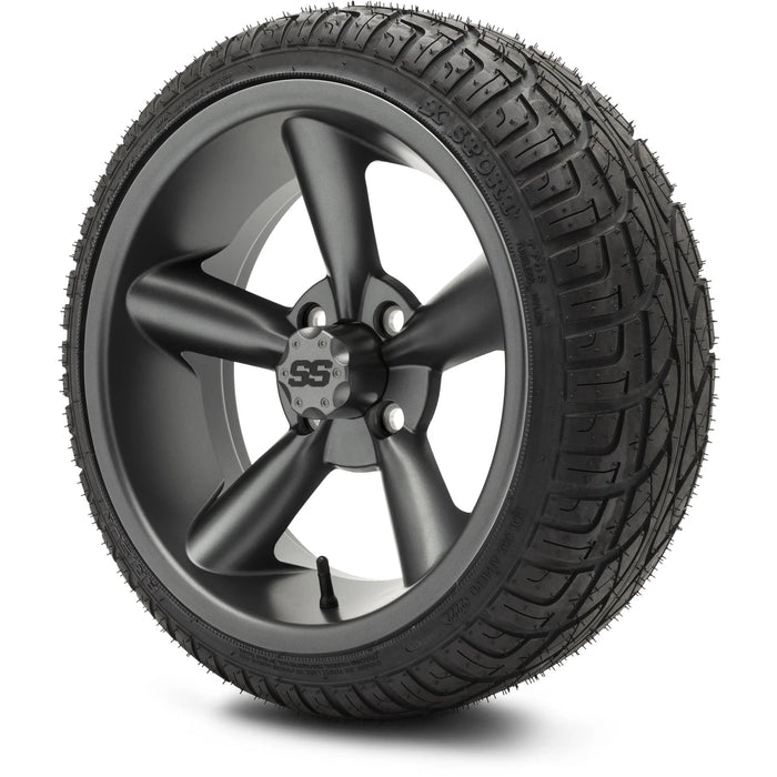 MODZ 14" Godfather Gunmetal Wheels & Street Tires Combo
