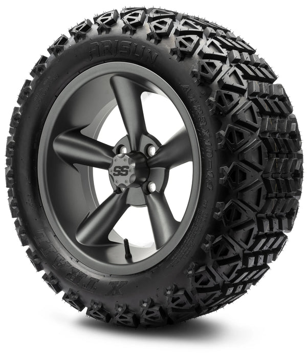 MODZ 14" Godfather Gunmetal Wheels & Off-Road Tires Combo
