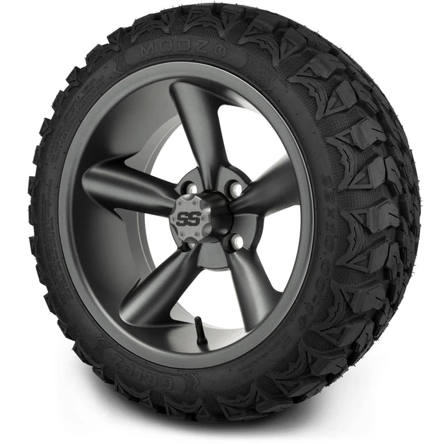 MODZ 14" Godfather Gunmetal Wheels & Off-Road Tires Combo