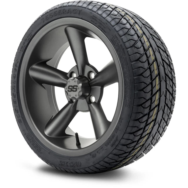 MODZ 14" Godfather Gunmetal Wheels & Street Tires Combo