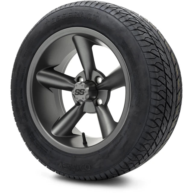 MODZ 14" Godfather Gunmetal Wheels & Street Tires Combo