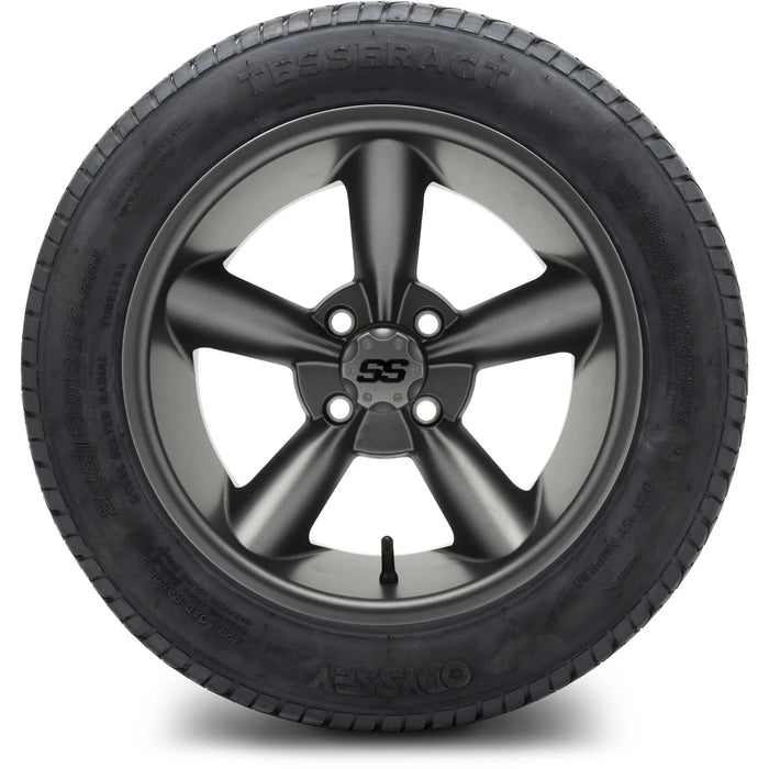 MODZ 14" Godfather Gunmetal Wheels & Street Tires Combo
