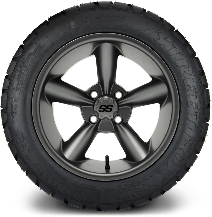 MODZ 14" Godfather Gunmetal Wheels & Street Tires Combo