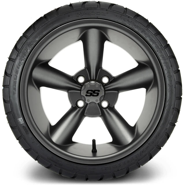 MODZ 14" Godfather Gunmetal Wheels & Street Tires Combo