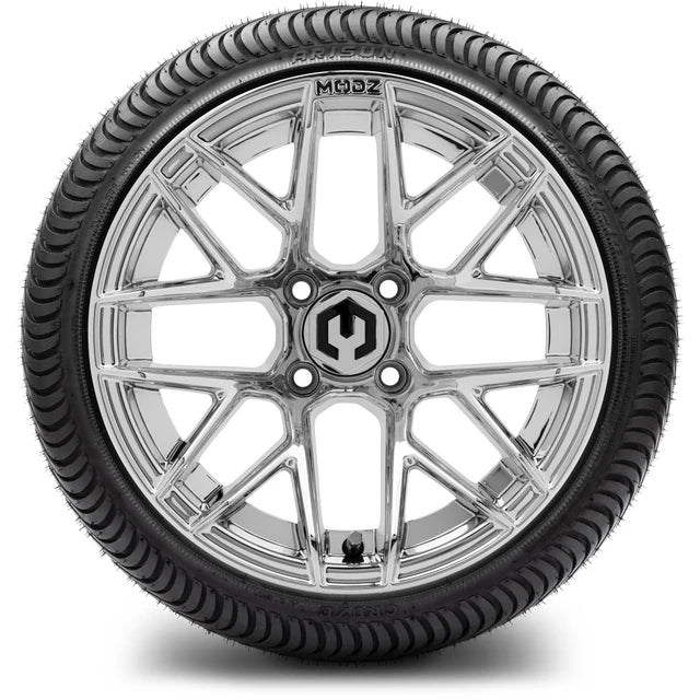 MODZ 14" Matrix Chrome Wheels & Street Tires Combo