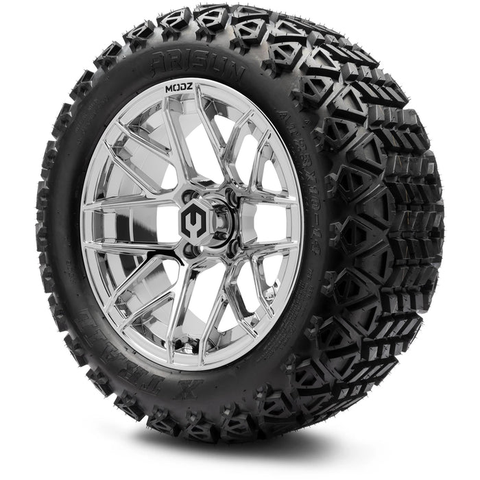 MODZ 14" Matrix Chrome Wheels & Off-Road Tires Combo