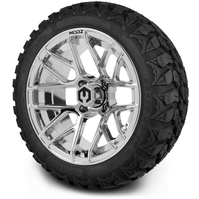 MODZ 14" Matrix Chrome Wheels & Off-Road Tires Combo