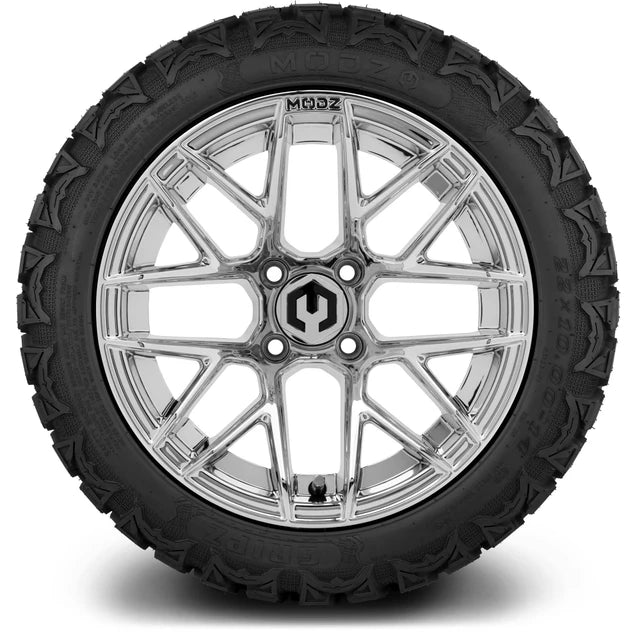 MODZ 14" Matrix Chrome Wheels & Off-Road Tires Combo