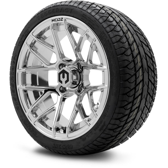 MODZ 14" Matrix Chrome Wheels & Street Tires Combo