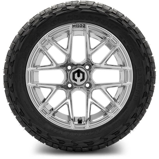 MODZ 14" Matrix Chrome Wheels & Off-Road Tires Combo