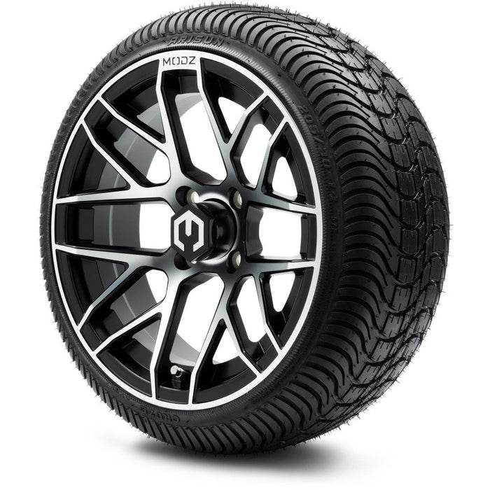 MODZ 14' Matrix Machined Black - Tire and Wheel Combo