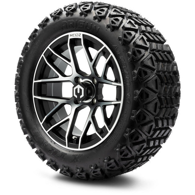 MODZ 14' Matrix Machined Black - Tire and Wheel Combo