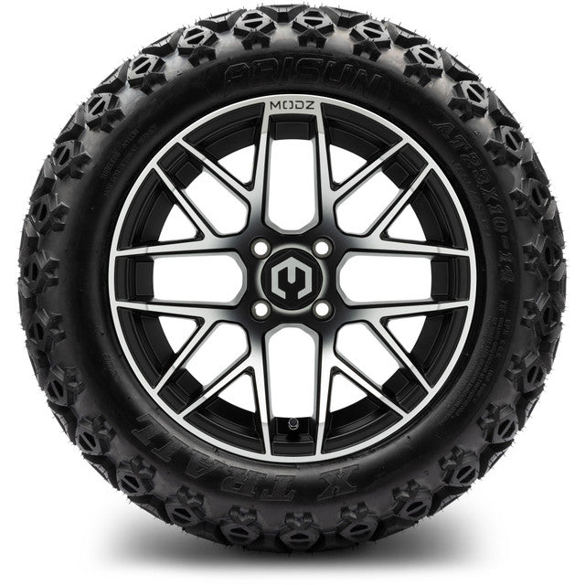 MODZ 14' Matrix Machined Black - Tire and Wheel Combo