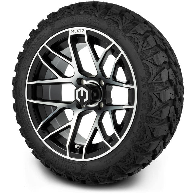 MODZ 14' Matrix Machined Black - Tire and Wheel Combo