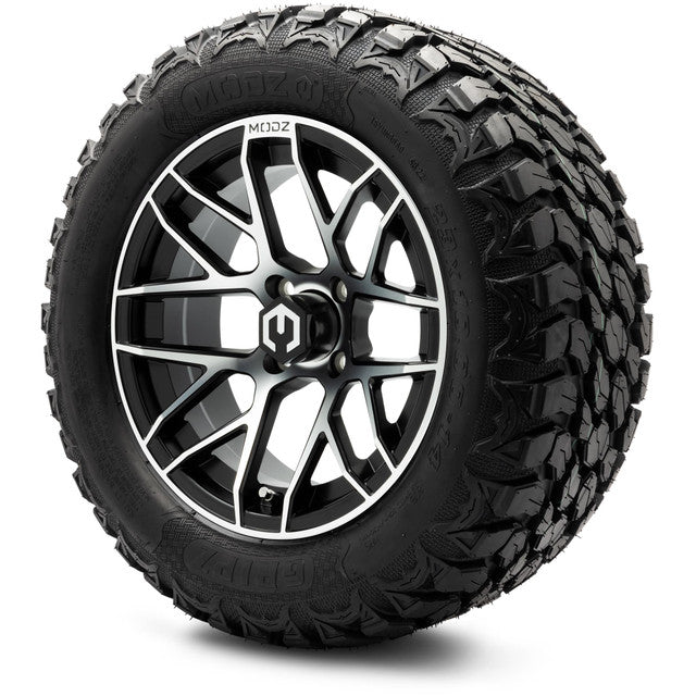 MODZ 14' Matrix Machined Black - Tire and Wheel Combo