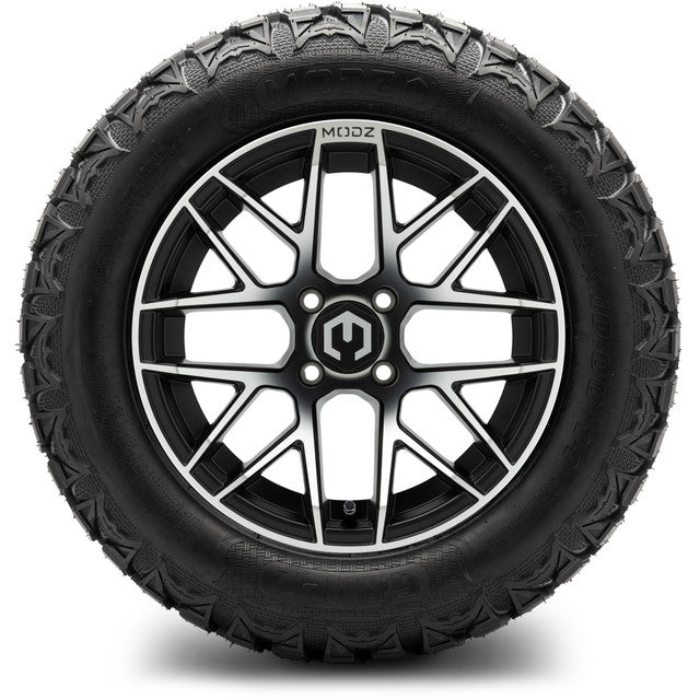 MODZ 14' Matrix Machined Black - Tire and Wheel Combo