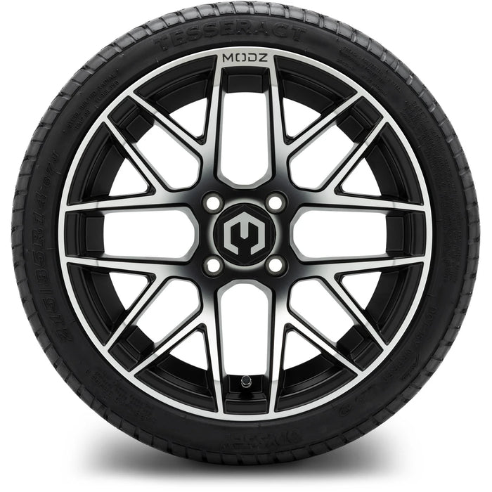 MODZ 14" Matrix Machined Black Wheels & Street Tires Combo