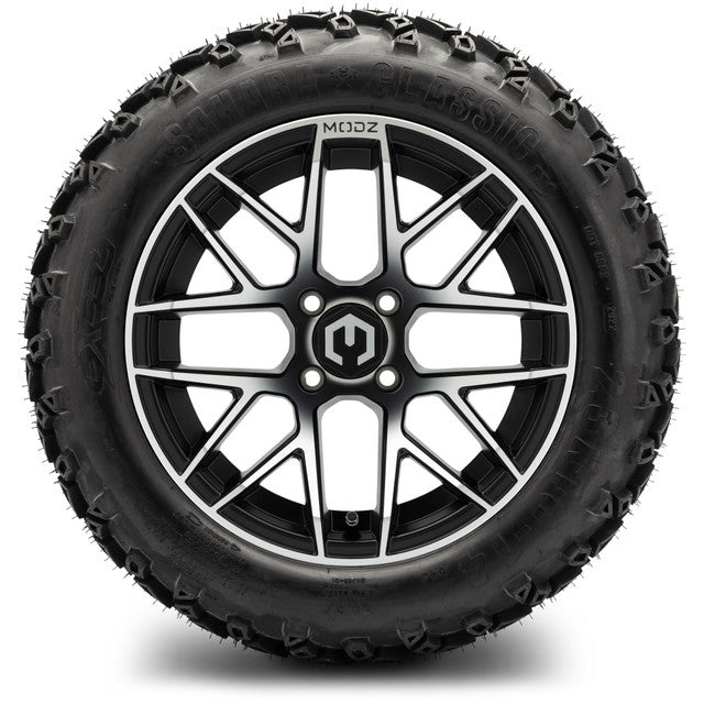 MODZ 14' Matrix Machined Black - Tire and Wheel Combo