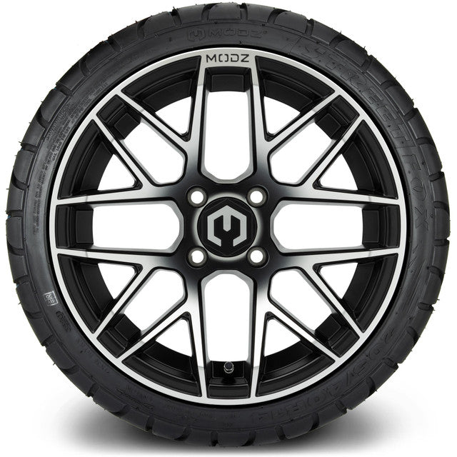 MODZ 14' Matrix Machined Black - Tire and Wheel Combo
