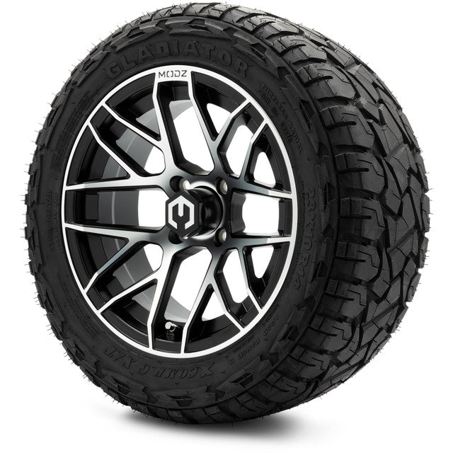 MODZ 14' Matrix Machined Black - Tire and Wheel Combo