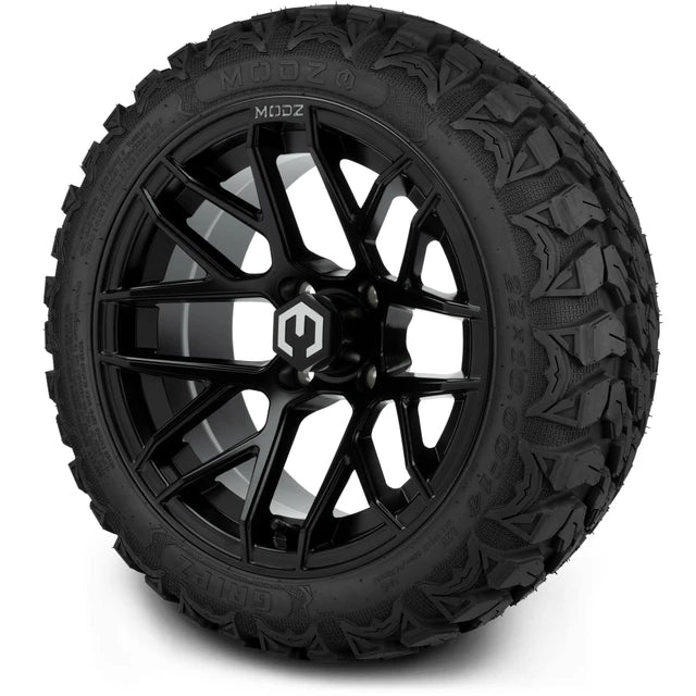 MODZ 14" Matrix Matte Black Wheels & Off-Road Tires Combo