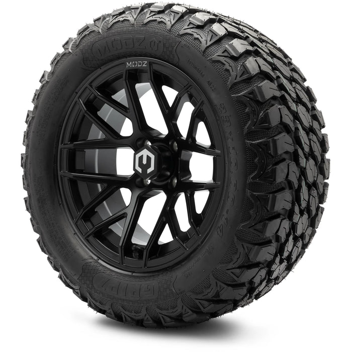 MODZ 14" Matrix Matte Black Wheels & Off-Road Tires Combo