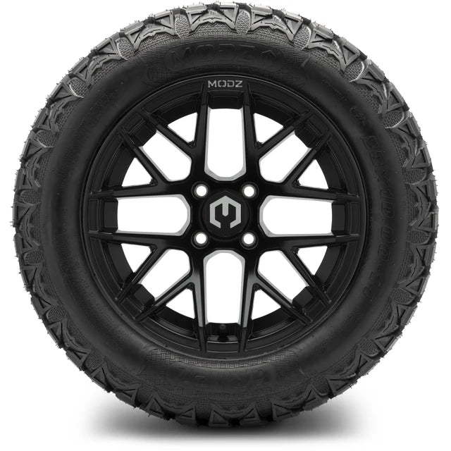 MODZ 14" Matrix Matte Black Wheels & Off-Road Tires Combo