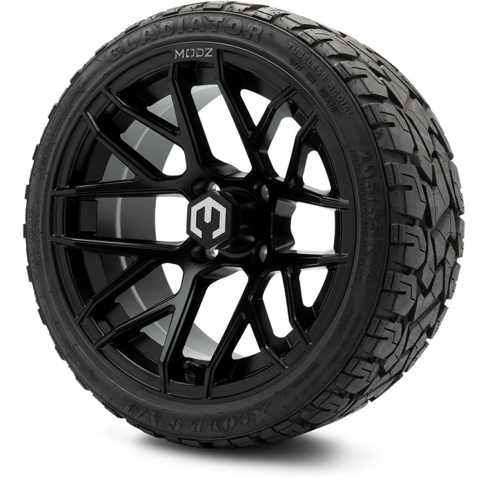 MODZ 14" Matrix Matte Black Wheels & Off-Road Tires Combo