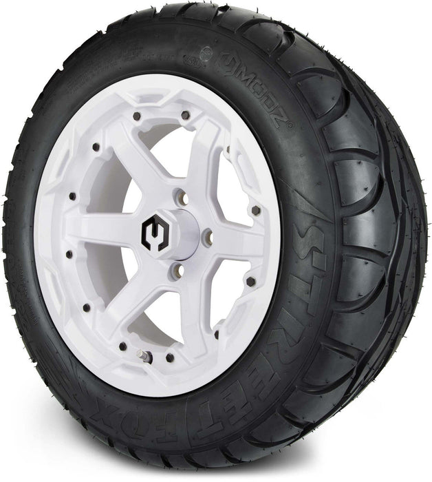 MODZ 14' Gladiator Glossy White - Tire and Wheel Combo