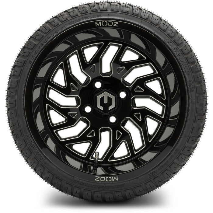MODZ 14' Carnage Glossy Black - Tire and Wheel Combo