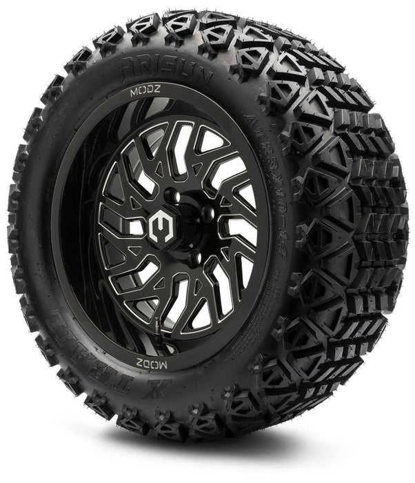 MODZ 14' Carnage Glossy Black - Tire and Wheel Combo