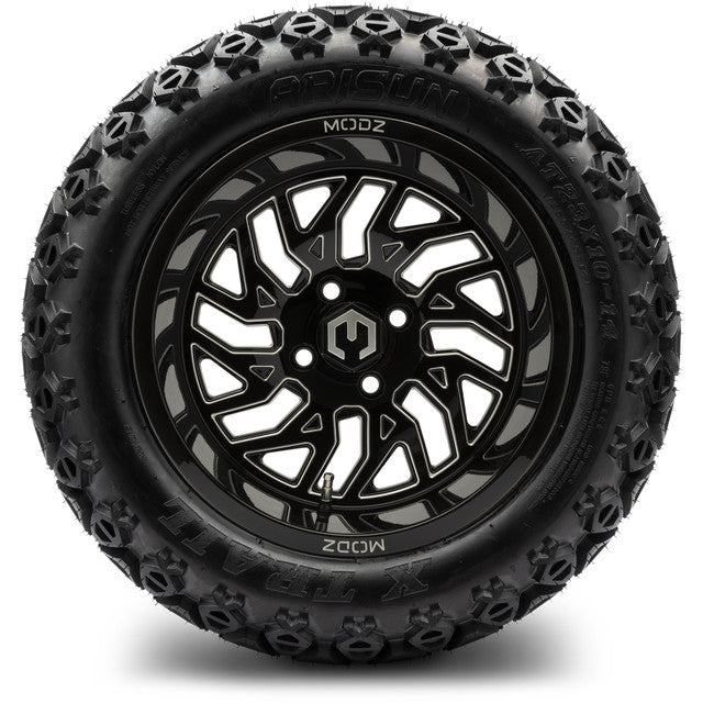 MODZ 14' Carnage Glossy Black - Tire and Wheel Combo