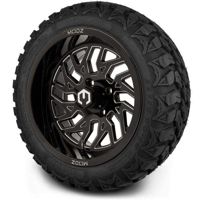MODZ 14' Carnage Glossy Black - Tire and Wheel Combo