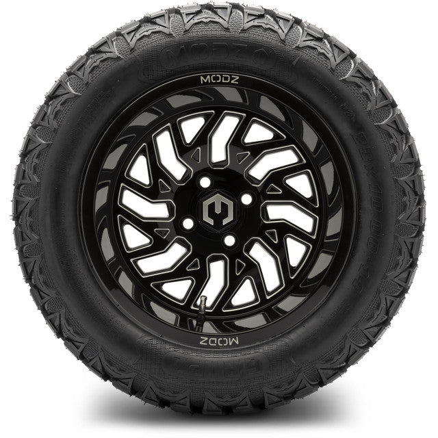 MODZ 14' Carnage Glossy Black - Tire and Wheel Combo